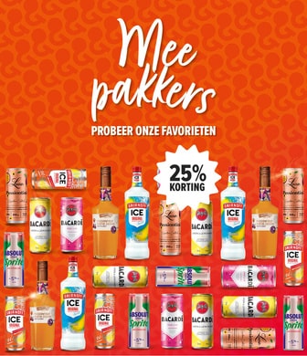 meepakkers! Onze favorieten mixdrankjes in blik nu 25% korting